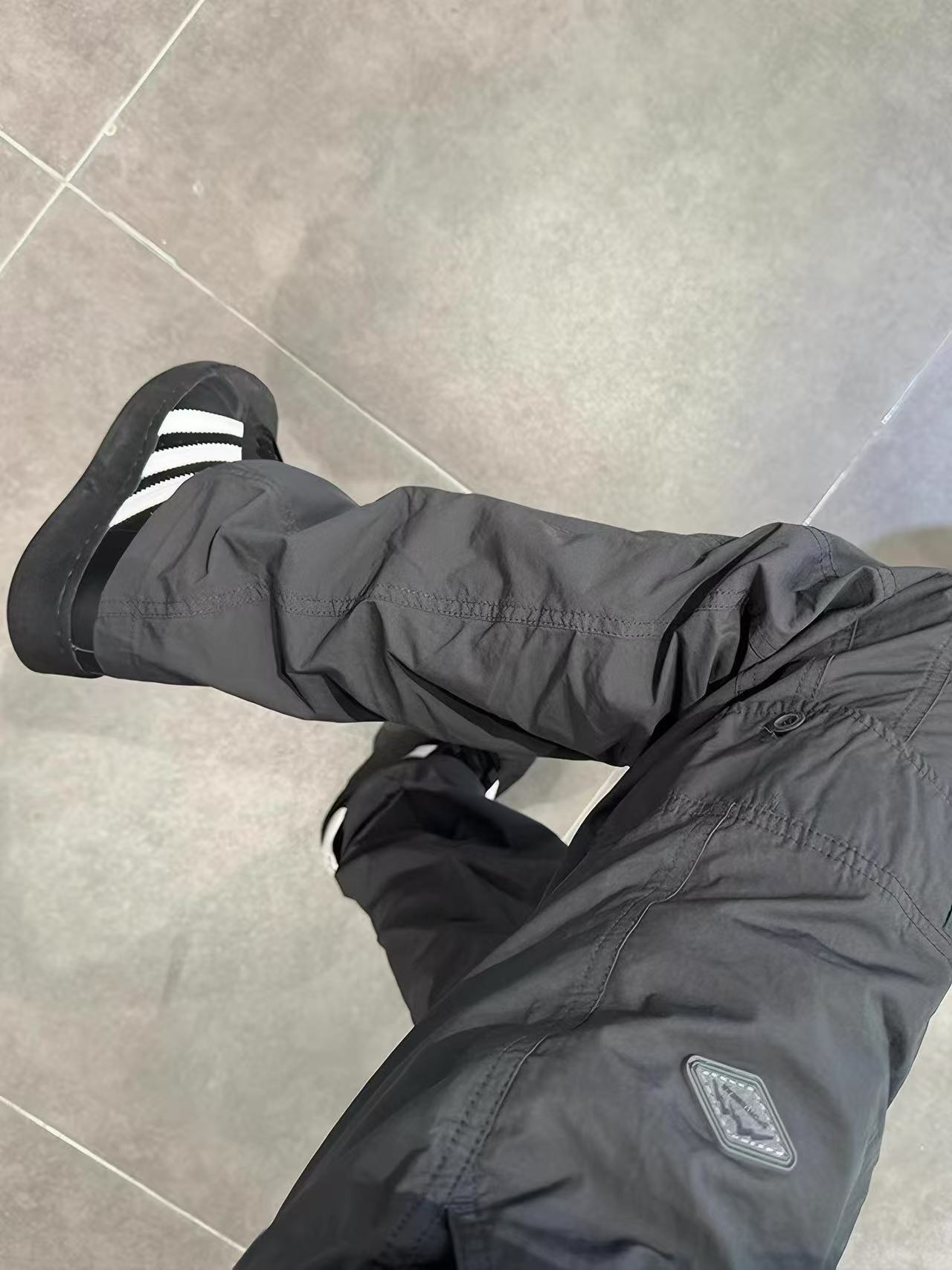 Men's trousers, work pants, trendy casual mountaineering pants, straight-leg windbreaker pants