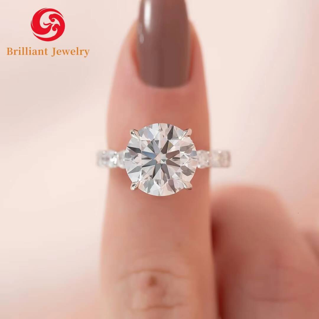 Fine Rings IGI Certified CVD HTHP Lab Grown Diamond D VS1 Round Cut 1-3CT 18K 14K Yellow Gold Wedding Engagement Ring