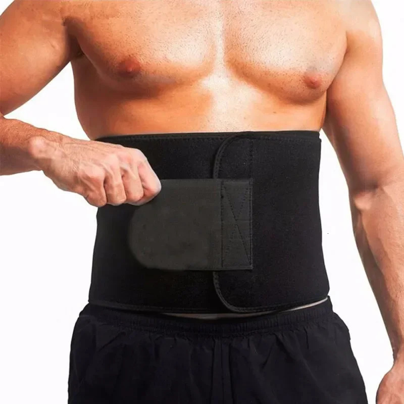 Sports Waist Trainer Trimmer Sweat Body Shaper Belt Workout Slimming Belly Band for Men Gym Exercise Burn Fat Corset 260112