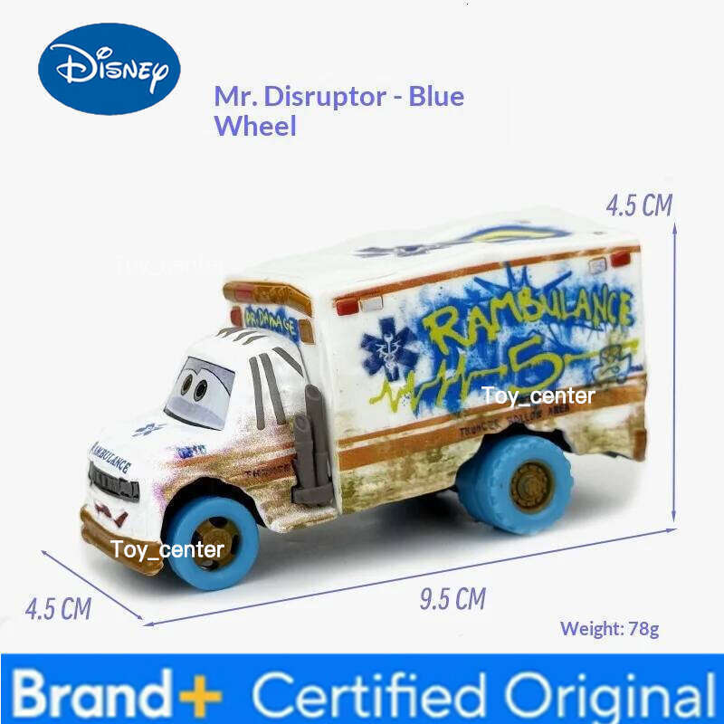 Disney Pixar Cars Mater Diecast Metal Mr. Destruction Toy Car, 1:55 Scale Alloy Character Model - Collector's Edition Gift H260113