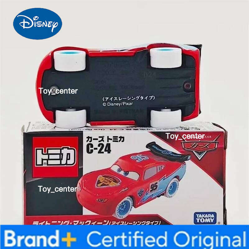Disney TAKARA TOMY Cars C-24 Lightning McQueen Alloy Toy Car Ice Racing Christmas gifts for children H260113