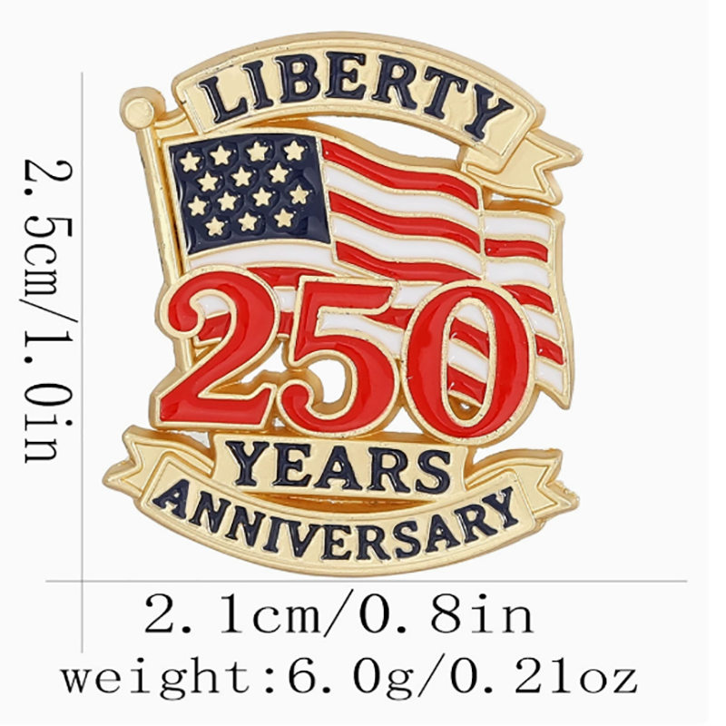 Commemorative Brooch for The 250th anniversary Of the Founding of The United States; Veterans' Commemorative Badge 27