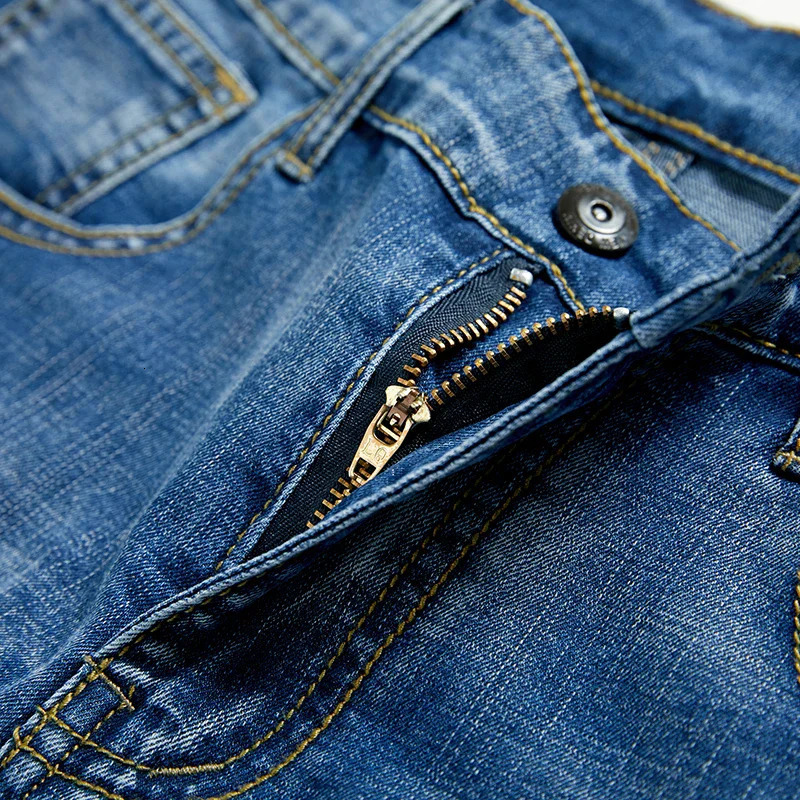Summer Shorts Jeans Men Denim Pants Stretch Dark Blue Fashion Mens Jeans Slim Straight Male Short Jeans Hombre 260112 - view 7