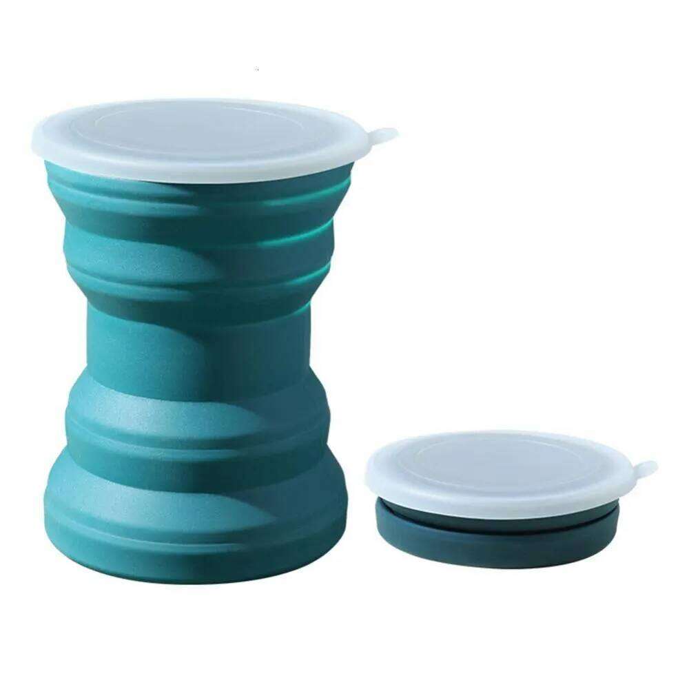 Portable Silicone Foldable Cup With Lanyard Heat Resistant Collapsible Cups Lid Folding Storage Travel Mug For Hot Water 26W0113 Z260202