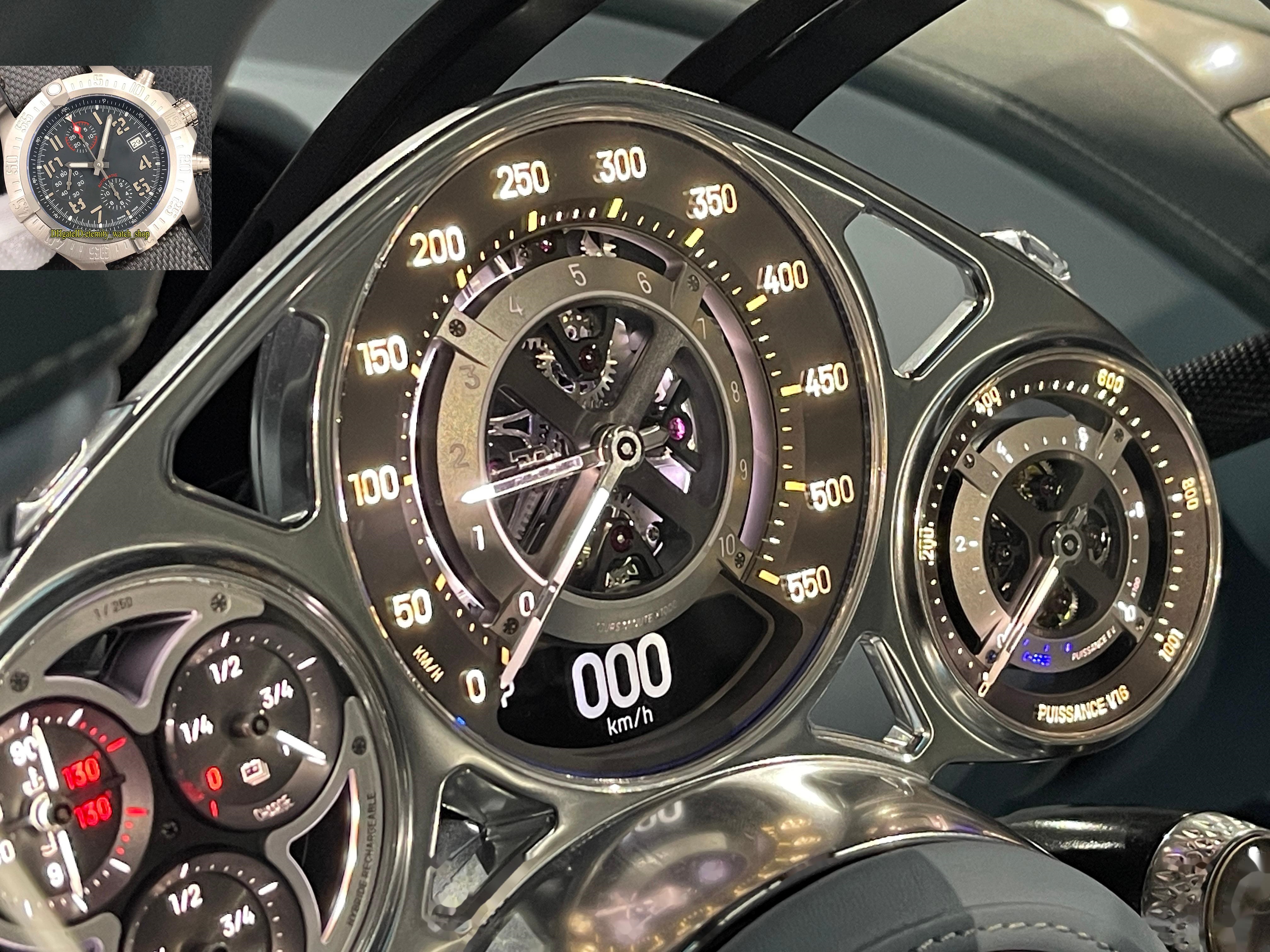 home decor garden Accessories Other Clocks Automatic Mens Watch Sapphire Black Dial Cal.1315 Movement customiz leather band Fine Wall Watch Glow Darkl