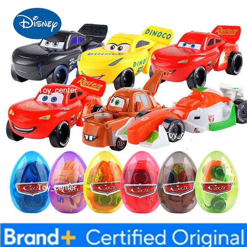 Disney Pixar Anime Figures PVC McQueen Cruz Ramirez Model Racing Cars Funny Deformed Egg Toys For Kids Boy Gift H260113