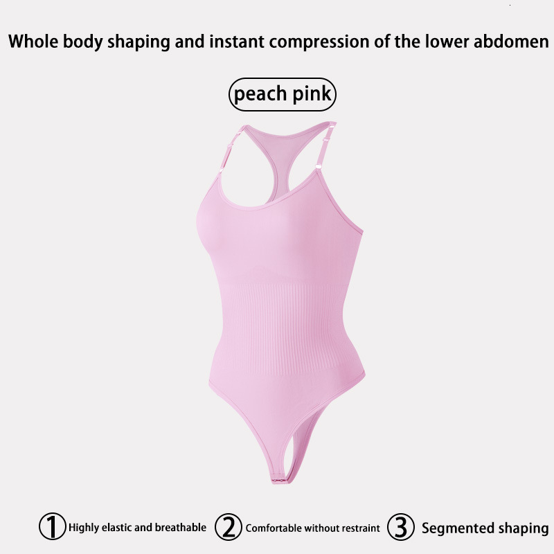Chic Seamless Shapewear Sculpting Bodysuit Sculpting Bodysuit Postpartum Waist Trainer Bodysuit European American Body Shaping Vest Style Back Strap T