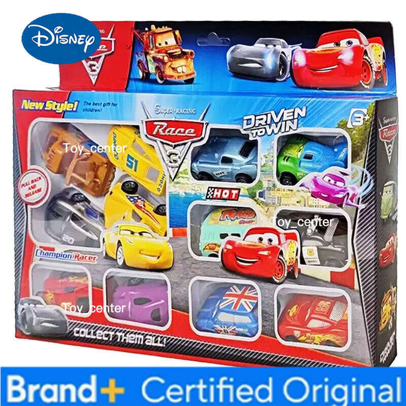 Disney New 12pcs/set Pixar Cars 3 Toys Lightning McQueen Mini Rebound Car Jackson Storm PVC Model Children's Gift Boxes H260113