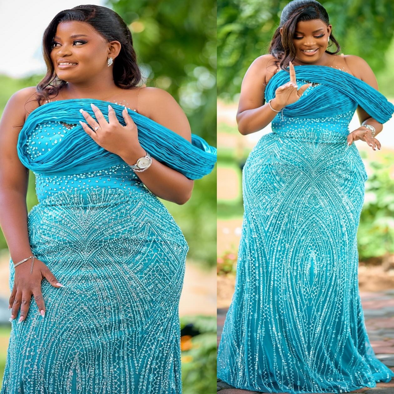 Aso Ebi Sky Blue Mermaid Prom Dresses 2026 Sheer Neck Crystals Sequined Evening Formal Party Second Birthday Engagement Gowns Dress For Special Occasi