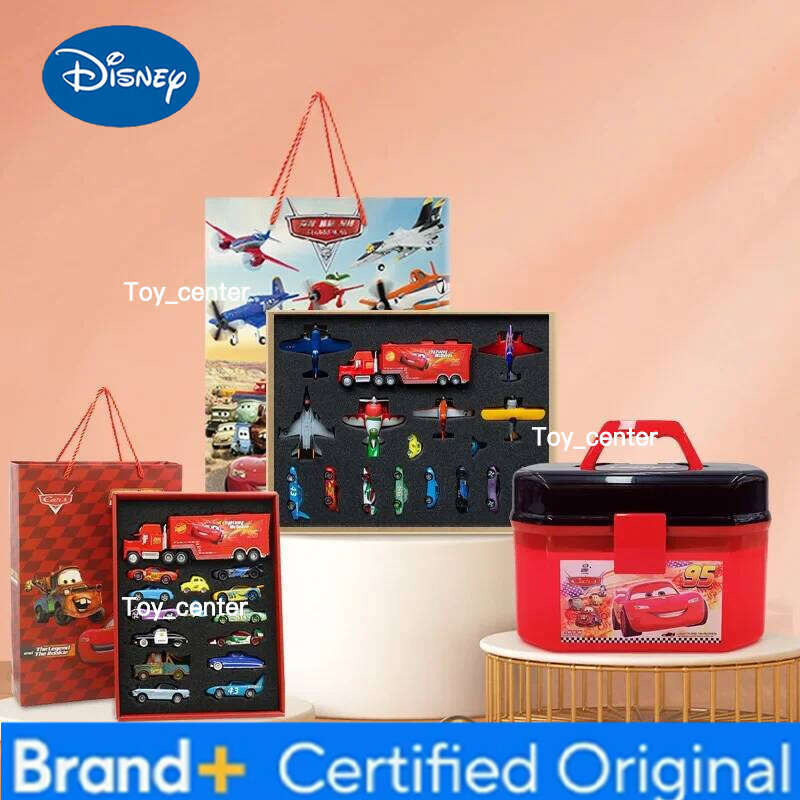 Disney Original 1:55 Pixar Cars 3 Set Lightning McQueen Jackson Planes Dusty Metal Diecast Model Toy Children Birthday Gift H260113