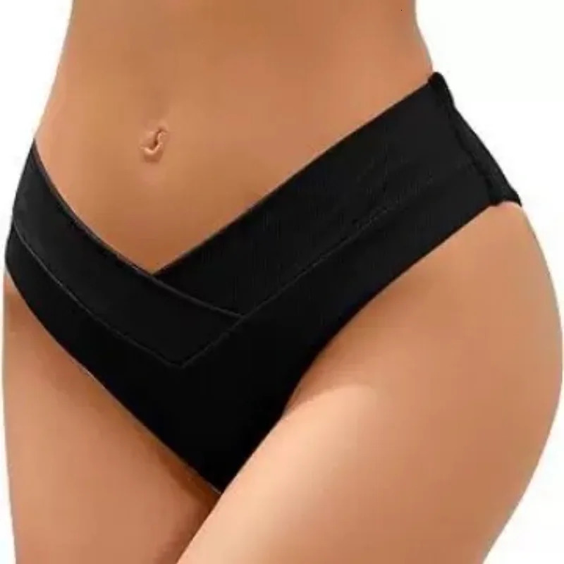 Women High Waisted Brazilian Bikini Set Sexy V Cheeky Swimwear Summer Beach Bathing Suit Black Thong Bottom Sexy Female Swimming 260112