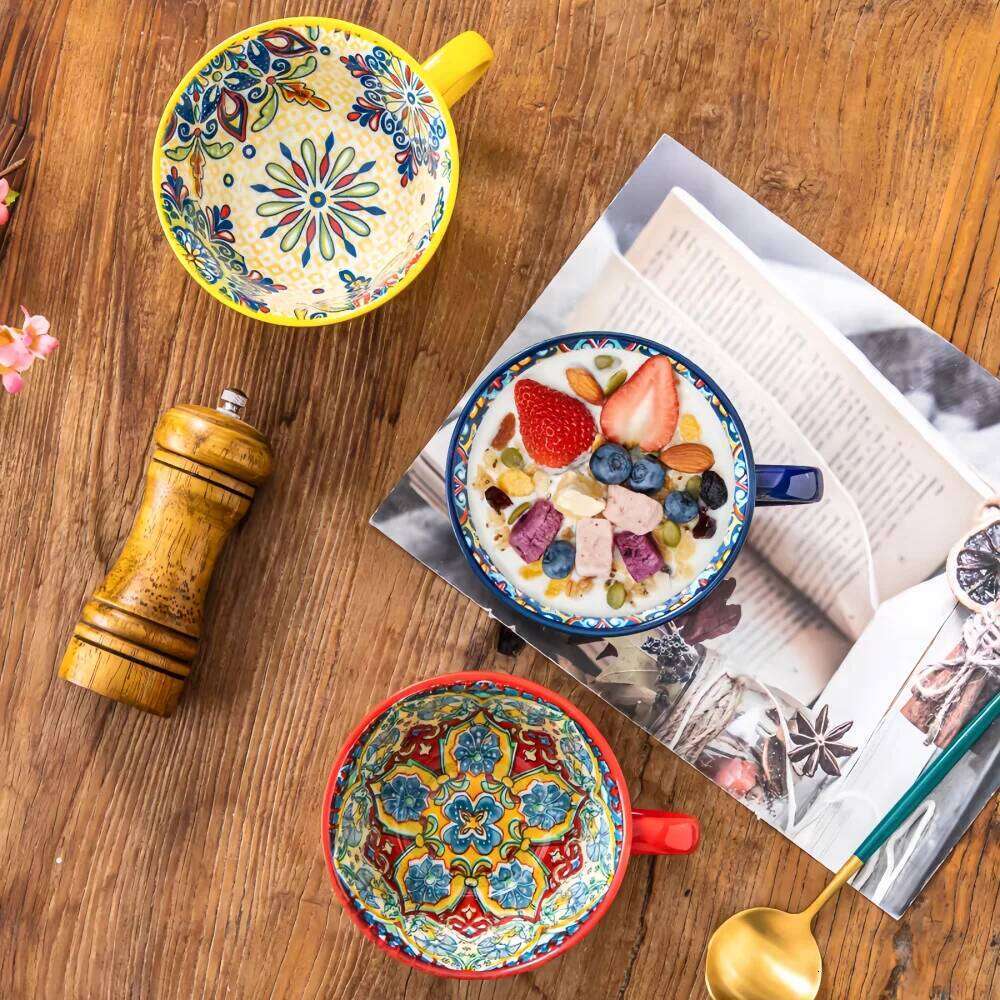 Bohemian Morning Tea Mug Ceramic Coffee Mug for Family Colleagues Teachers Wives Husbands Sisters Brothers Funny