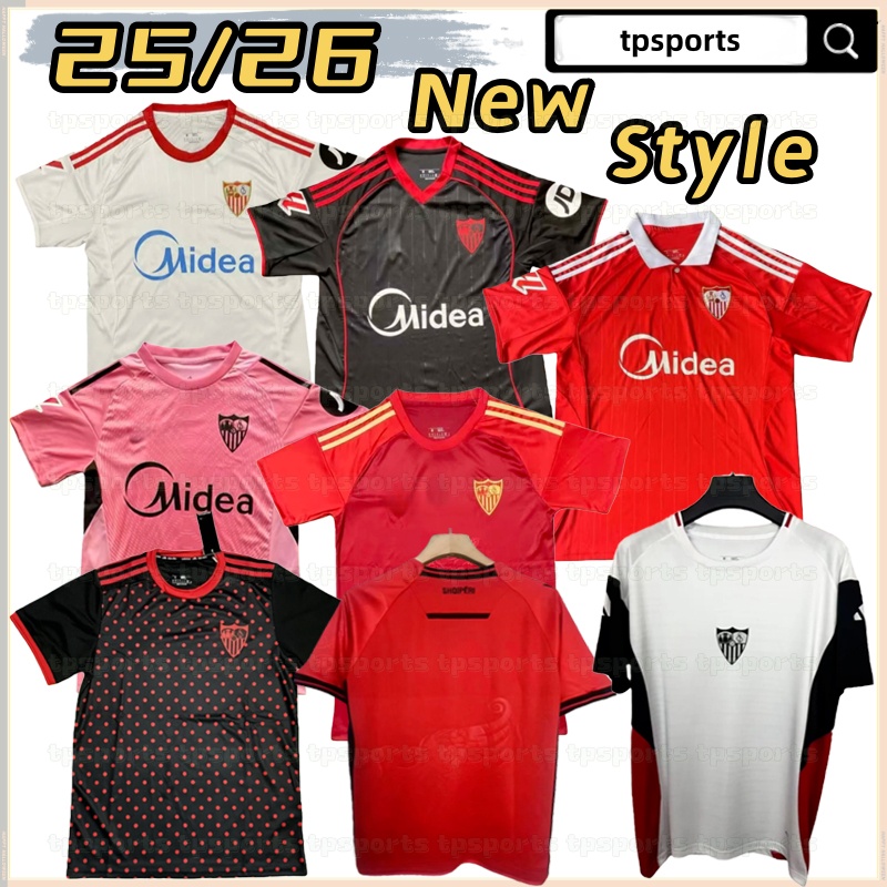 2025 2026 Sevilla soccer jerseys ALEXIS ISAAC SOW FC EJUKE JUANLU AKOR VARGAS 25/26 football shirts PEQUE Men kits Kids Equipment Sevilla