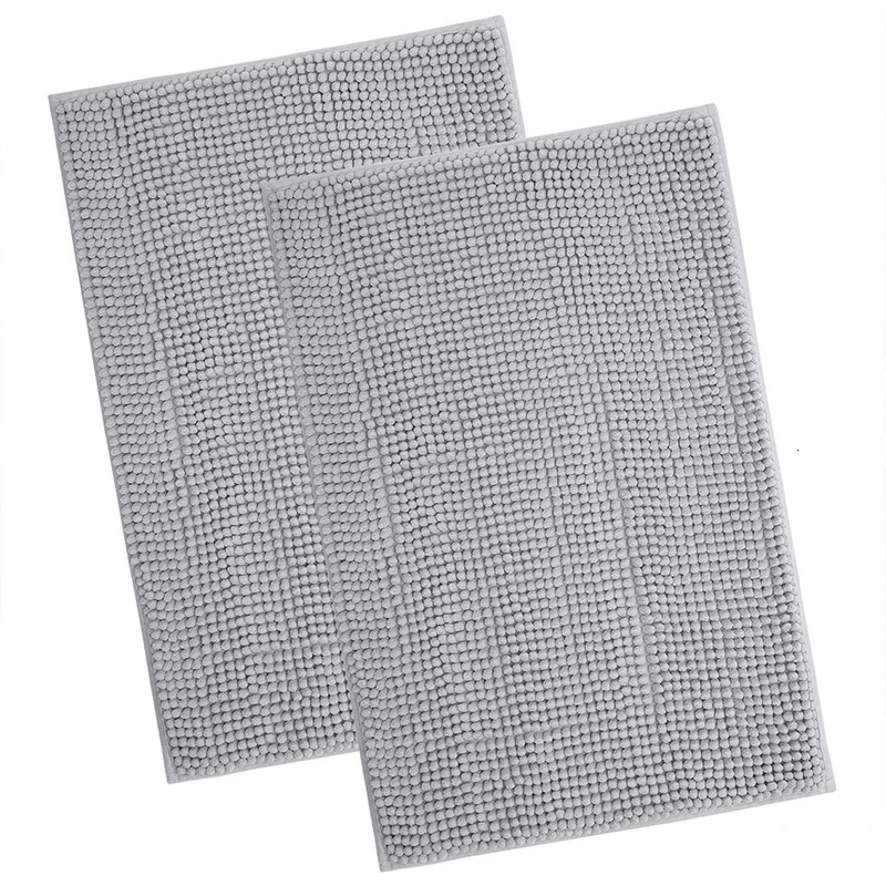 Homaxy Chenille Plain Shorthair Melt Adhesive Material Mat Indoor Non Slip Bathroom Mat Dirt Absorbent Mat Absorbs Water 260112