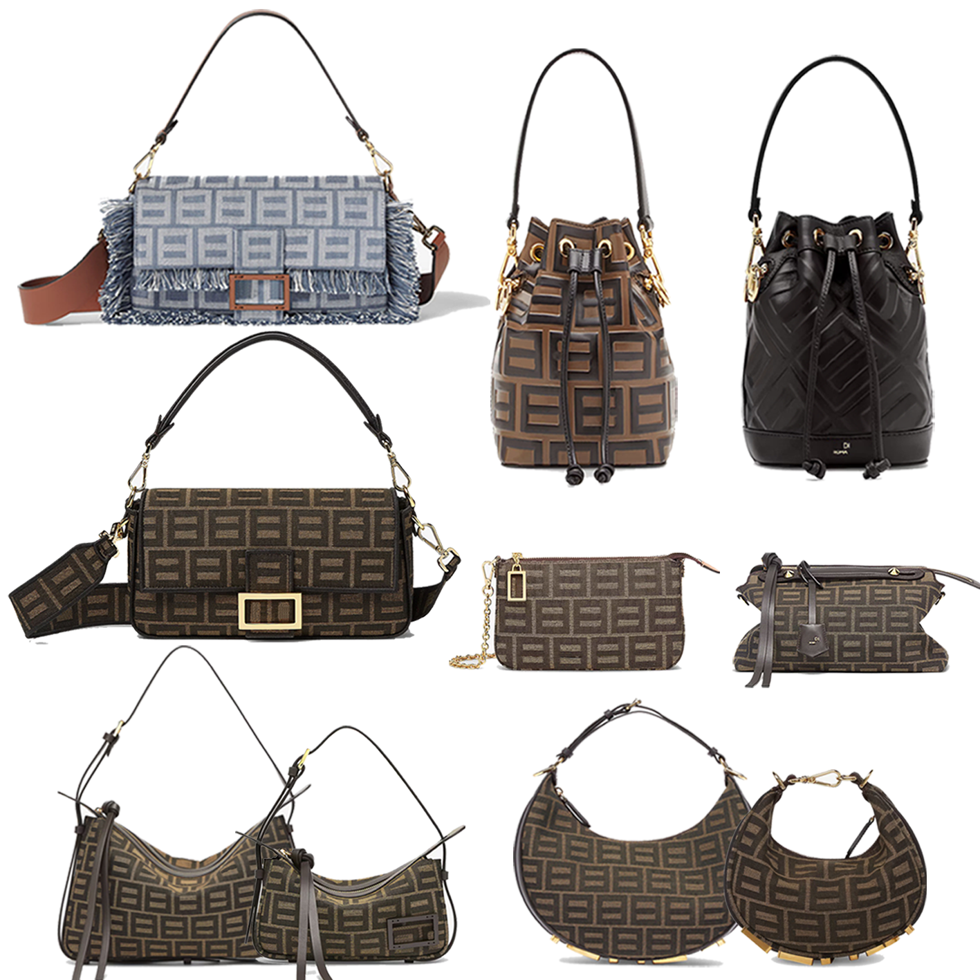 Luxurys designer bag Lady embossed Leather baguette bag Womens envelope Canvas half moon Clutch bag mens tote Mon Tresor bucket bag CrossBody handbag Shoulder bags