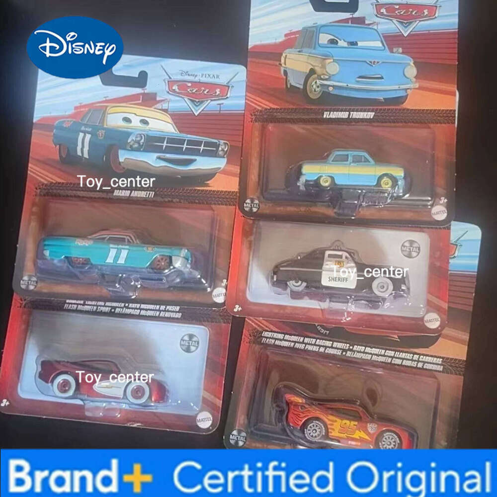 Disney x Mattel Cars Official Die-cast Metal Vehicles Lightning McQueen & Mater, Premium Collectible Toy Cars, Gift for Kids H2601131