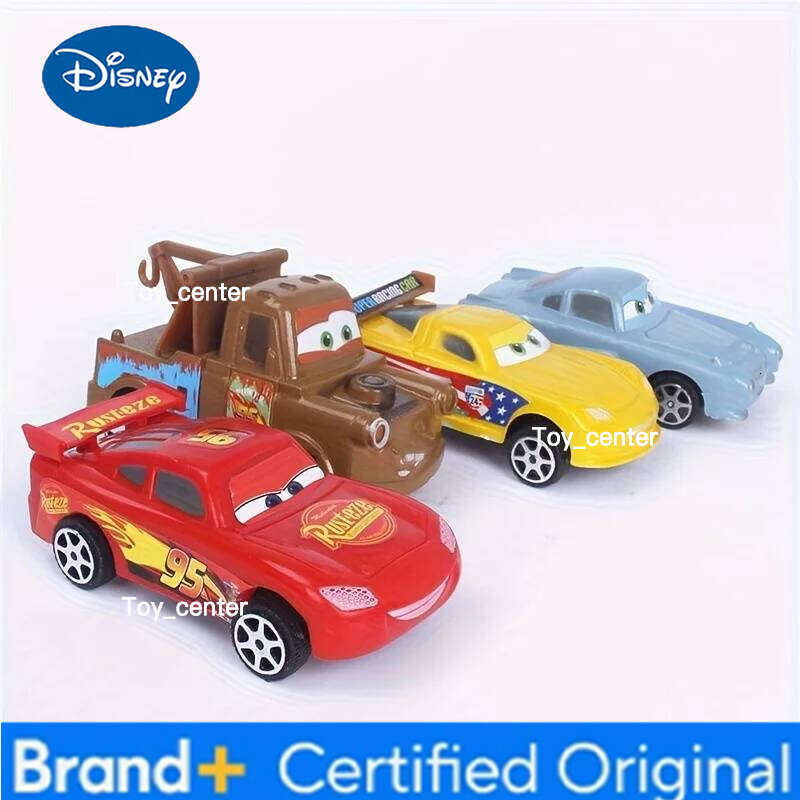 Disney 4-piece/Set Plastic Lightning McQueen Racing Set - Cute Cartoon Decor for Home, Office Christmas, and Birthday Gifts H260113