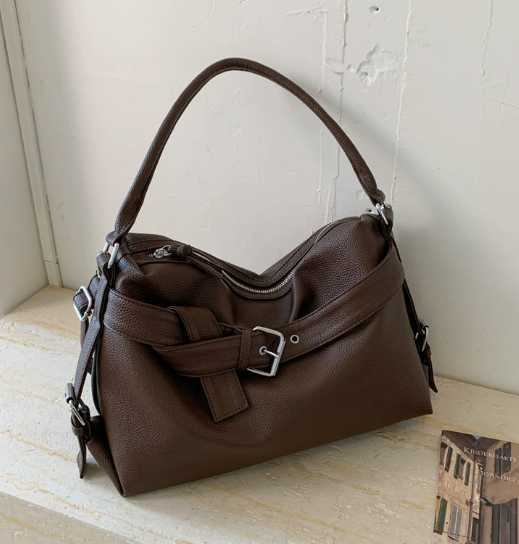 Large-capacity versatile lady-style trendy handbag for casual commuting, single-shoulder crossbody bag H260113