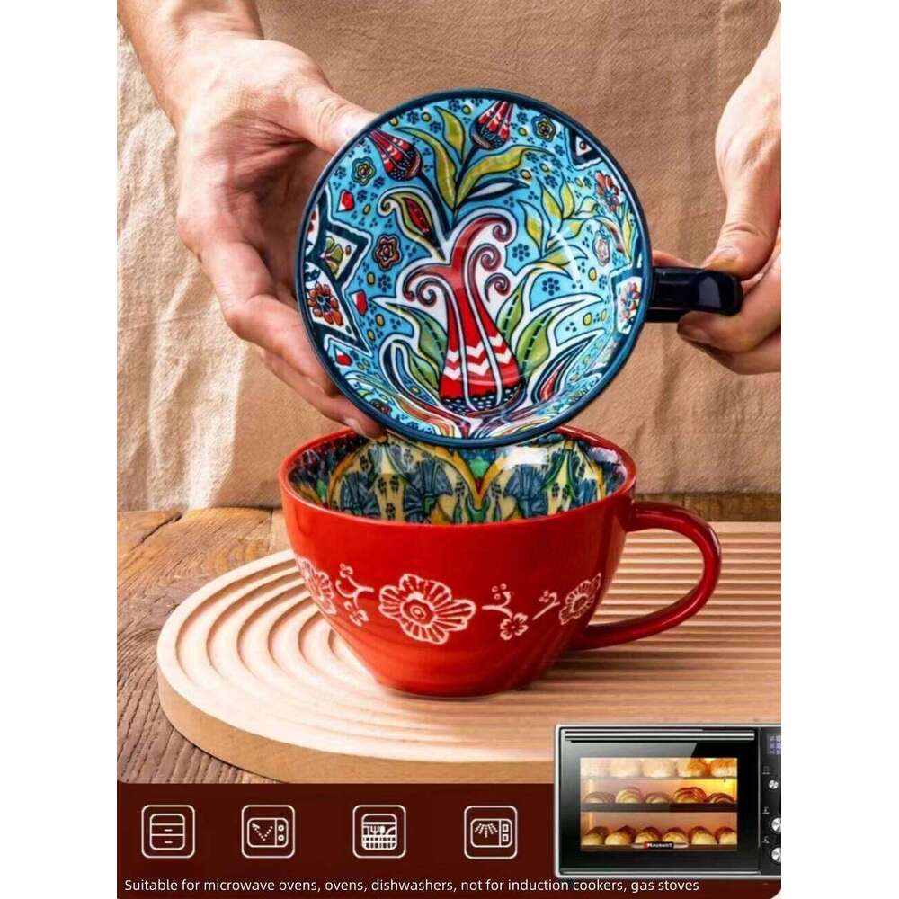 Bohemian Morning Tea Mug Ceramic Coffee Mug for Family Colleagues Teachers Wives Husbands Sisters Brothers Funny