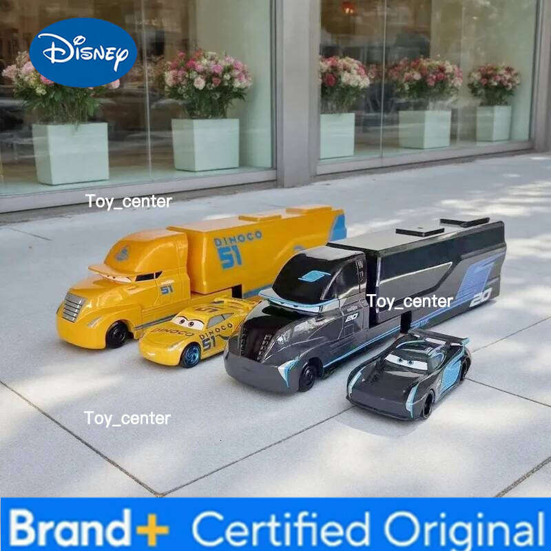 Disney Cars 3 Movie Jackson Storm Cruz Ramirez Transporter Truck Set Die-Cast Vehicle & Trailer Playset For Kids Parent-Child Toys Gift H260113
