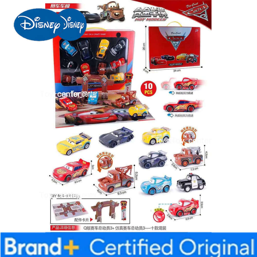 Disney 2025' S New Best-Selling Q Version Of & Simulation Racing Car 3 Alloy Cars Give Boys Christmas Surprise Gift H260113