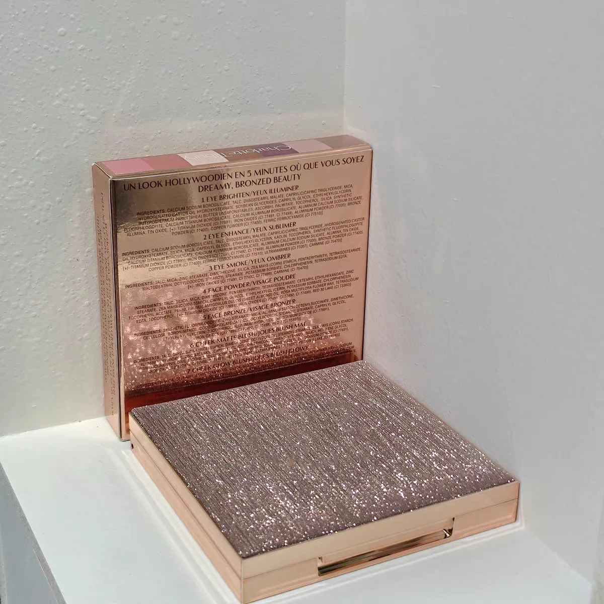 Hollywood Palette 22g Eyeshadow Blush Highlighter 5 Minute Instant Face Eye Beauty Makeup 2Colors Pretty Dreamy Bronzed Glowing Eyes Cheek Matte Face 