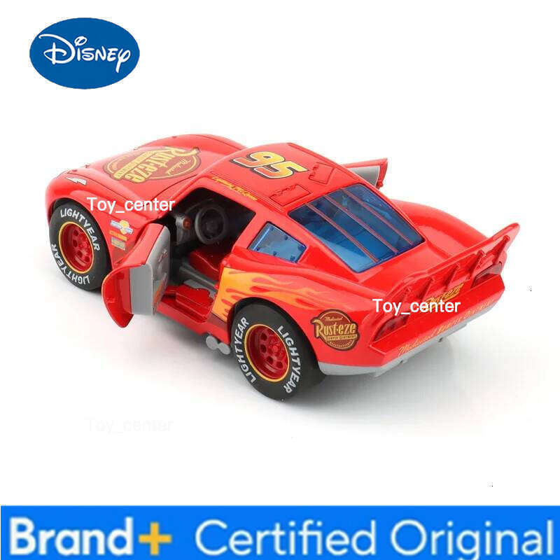 Disney large size Pixar Cars Sound and light Sheriff McQueen 1:32 Alloy pull-back vehicle Toy Children's Christmas gift H260113