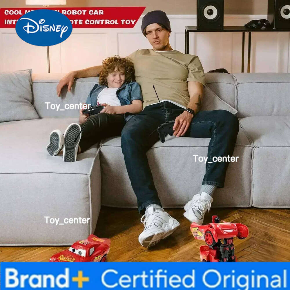 Disney Lightning Mcqueen 2in1 Remote Control Transform Robot Rc Deformation Car Anime Model One Button High Speed For Kids Toys H260113