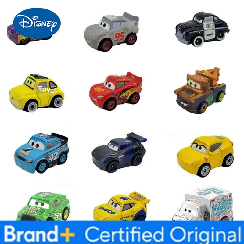 Disney Mini Pixar Lightning McQueen Sheriff Cruz Ramirez Mater black storm Jackson Alloy Metal Model Childrens Toys Cars H260113