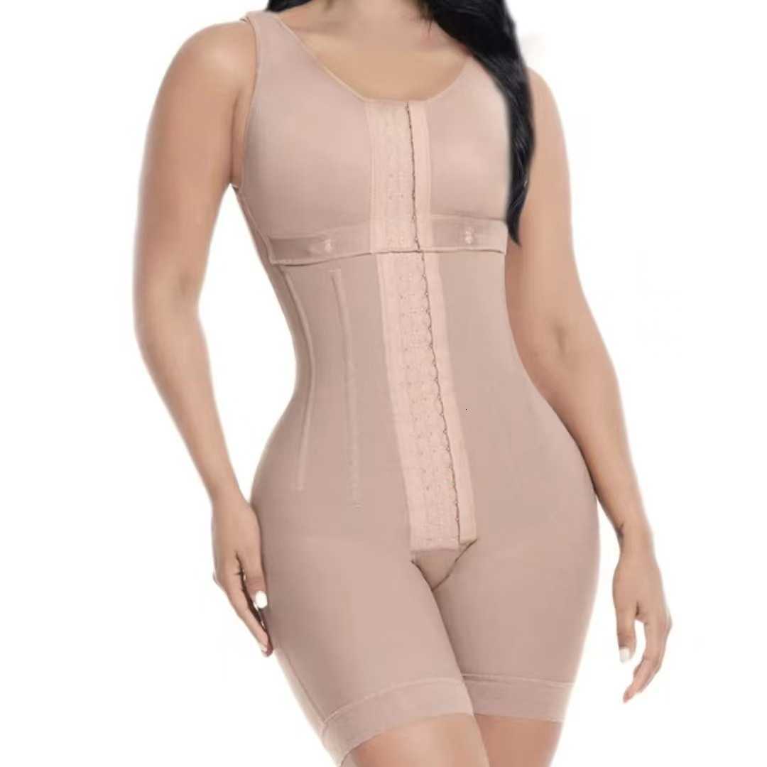 Highly Compressed Tight Breasted Jumpsuit Sleeveless Shapewear with Chest Wrap Adjustable Postpartum Belly Wrap Fajas with BraXJ241028