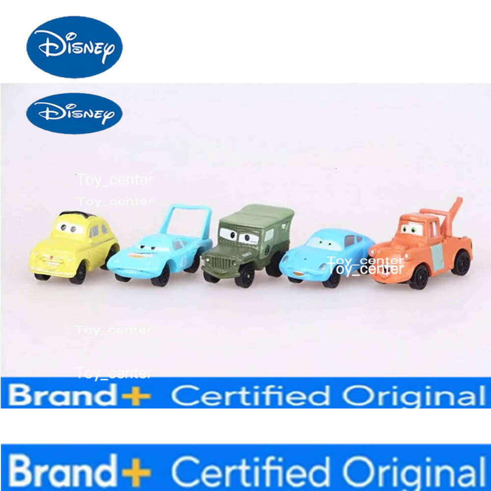 Disney 14PCS Story Lightning McQueen Car King Roadbuster Screw Die Animation Model Doll Ornaments Happy Birthday Cake Topper H260113