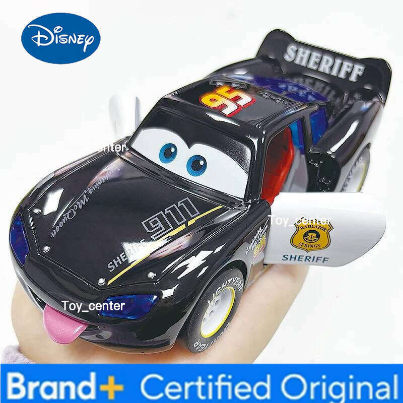 Disney Pixar Cars 1:32 Lightning McQueen Alloy Diecast Car With Light And Sound Rear Wheel Return Force Toys Kids Birthday Gifts H260113