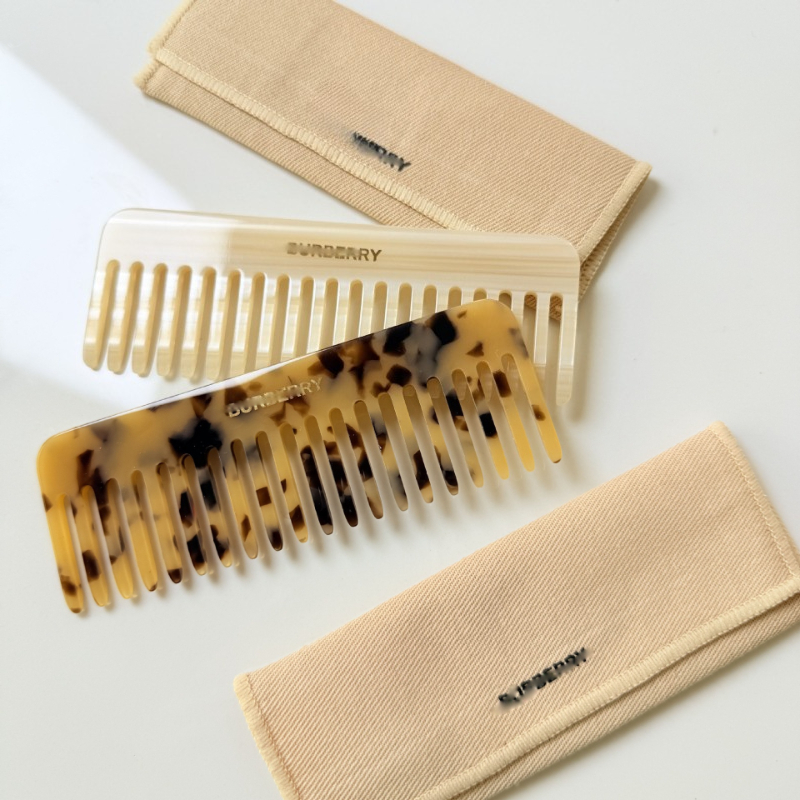 Womens luxury acetic acid anti-static Comb with dust bag Hair Brushes Brand Name Combs Massage Care Styling Tool Makeup Beauty Tools case
