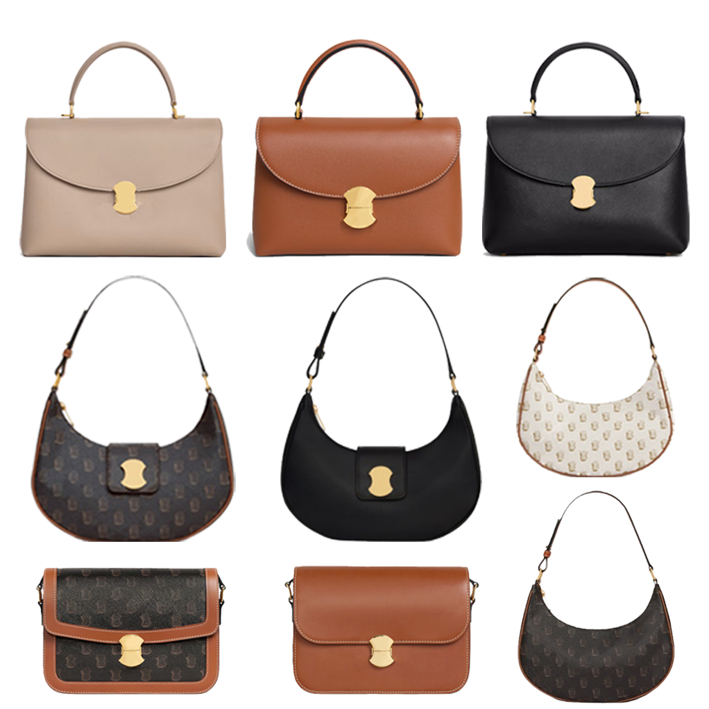 TEEN NINO handbags Designer bags Luxury bag Womens leather Shoulder Bag triomphes metal lock buckle tote bag fashion Clutch crossbody bag lady travel Evening bag