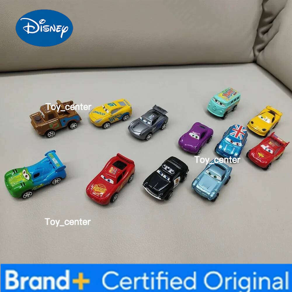 Disney 12pcs/Set Hot Sale Pixar Cars Lightning Mcqueen Jackson Storm Mater Pvc Model Back-Force Car Toy For Kids Birthday Gift Set H2601131