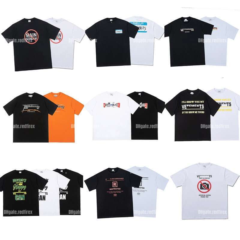 vetement shirt designer VTM Mens and womens Graphic t-Shirt High Quality Casual Fashion Street Hip Hop Y2K Print Vintage Hip Hop tshirt