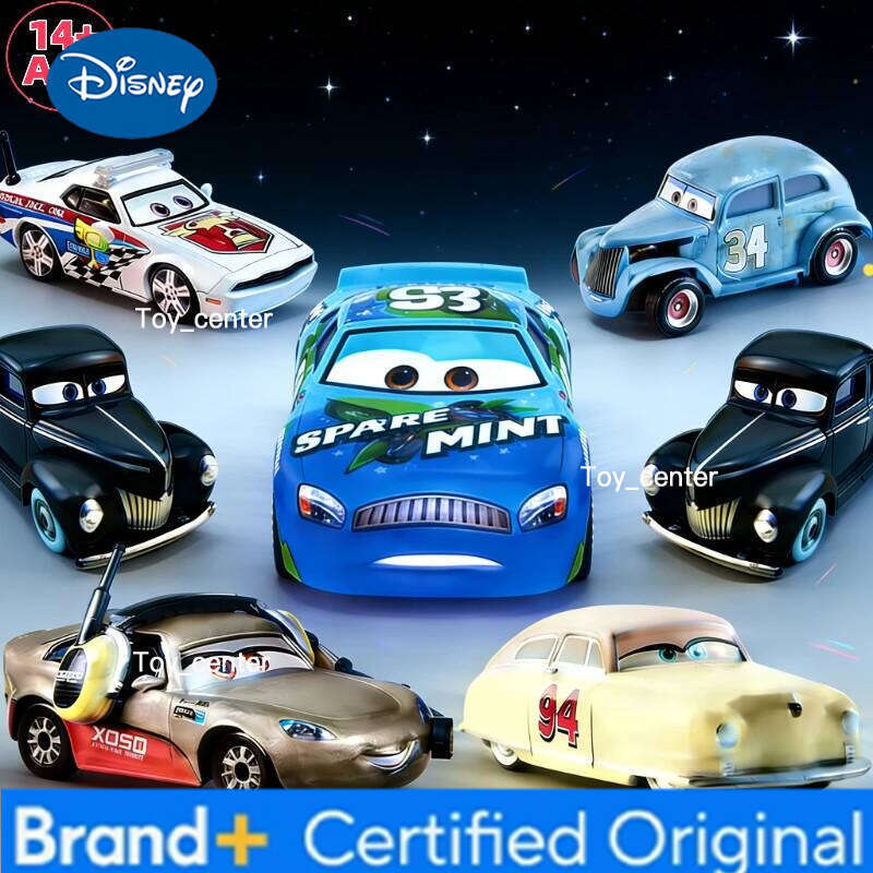 Disney 2025 New Children Pixar Cars Lightning McQueen Toys Jackson Storm Diecast Metal Alloy Model Car Kid Gift H2601131