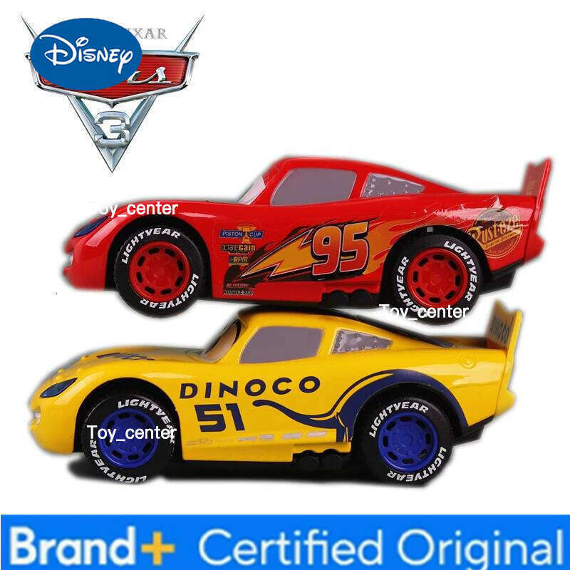 Disney Large Pixar Cars 3 Metal Black Storm Jackson Lightning McQueen Curz Sound And Light Car Toys Kids Birthday Christmas Gift H260113