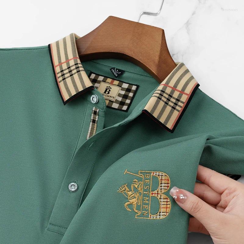 Men's Polos 2026 Luxury Short Sleeved Summer High-quality Boutique Brand Embroidered Polo Shirt Business Casual T-shirt