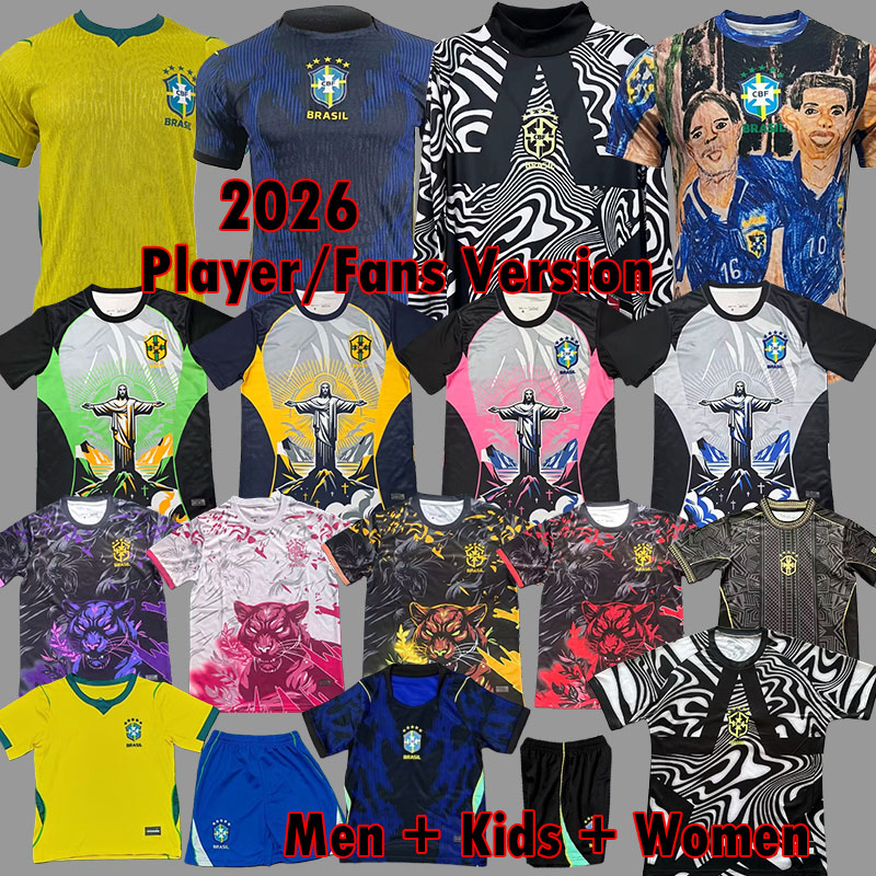 Brazil Jersey 2026 World Cup ENDRICK Camiseta de futbol PAQUETA MARTINELLI brasil football shirt RODRYGO VINI JR RAPHINHA Jesus Special Men Kids Kits 3XL 4XL