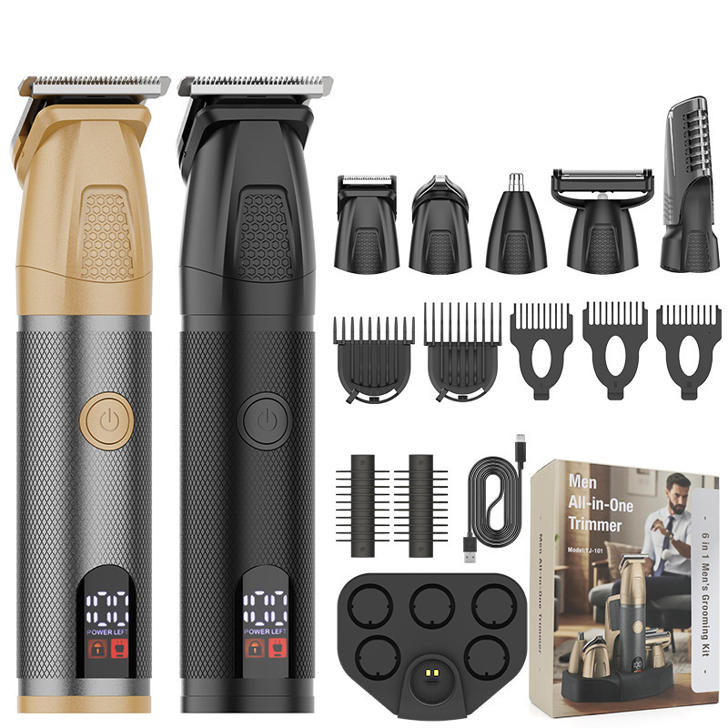 Kensen S30 4-in-1 Cordless Hair Clipper LED Display for Mens Beard/Nose Trimmer Rechargeable Barber Beauty Kit Hair Clipper 250311