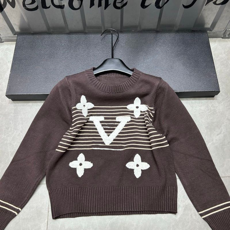 pullover women's sweater for autumn and winter new flocked and rhinestone long-sleeved knitted sweater a best-selling knitted sweater and top for Women's designer