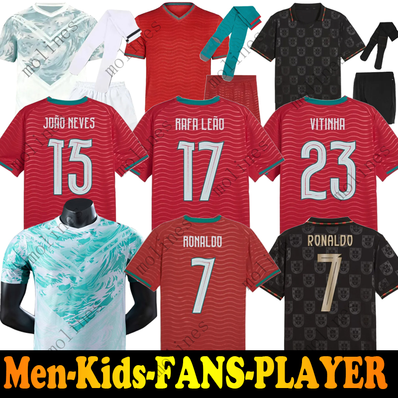 25 26 Portuguese ronaldo football shirts Al Nassr FC Soccer Jerseys B.FERNANDES JOAO FeLIX MANE 2025 2026 Riyadh Men kit Portugal Child Shirt Kits Player national team