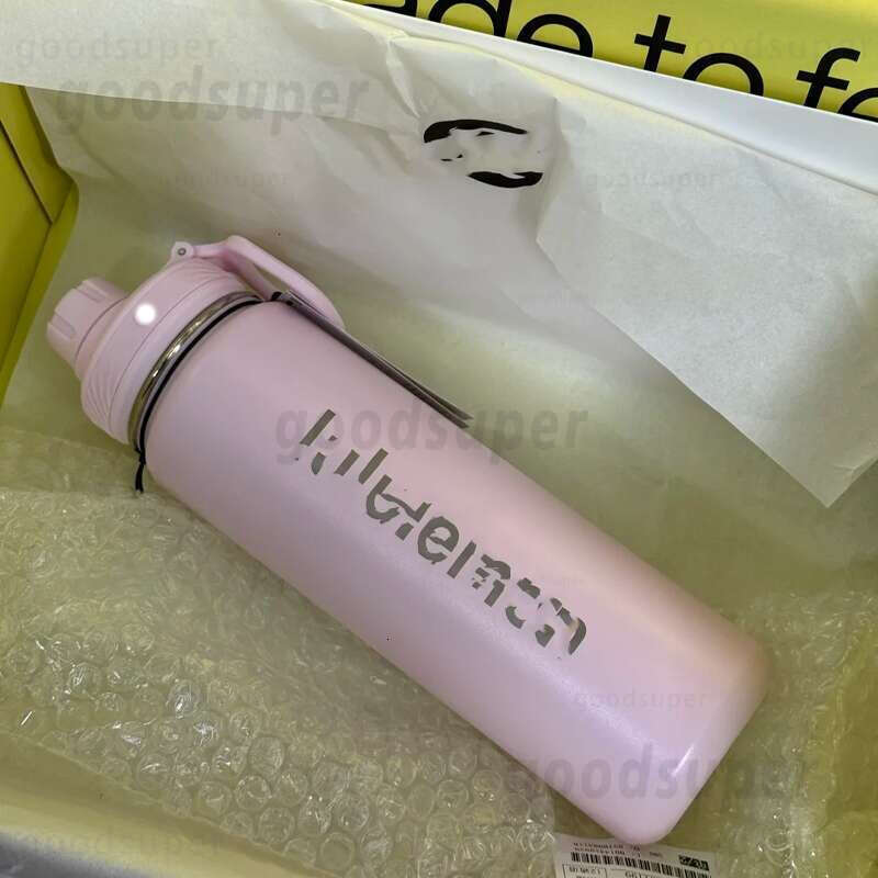 Yoga Bottles 10A luluity lemonic Bottles Sports Water 304 Simple Pure Color Insulated Tumbler Mug Cups Lid Thermal Insulation Gift luluity lemonic Cup men women n8