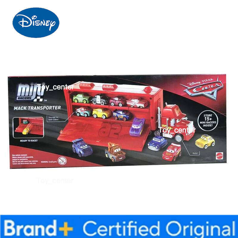 Disney Original Pixar Cars Mini Racers Lightning McQueen Mack Transporter Truck Toys Set FLG70 Diecasts Toy Vehicles Boy Gift H2601131