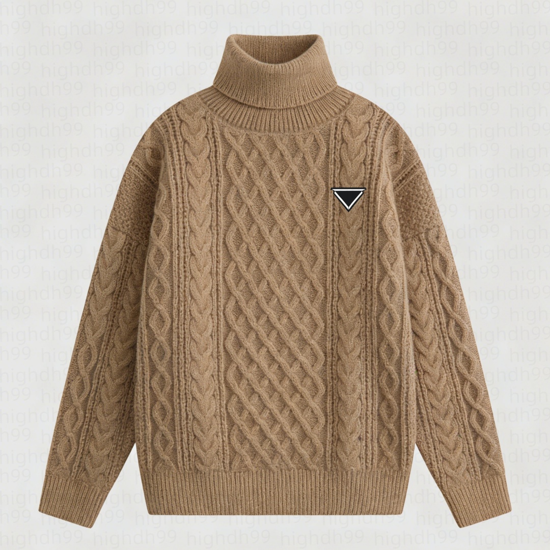 Designer Sweaters Luxury Sweater Men Letter Embroidery Casual Top Winter Turtle Neck Knitted Pullover Sweaters
