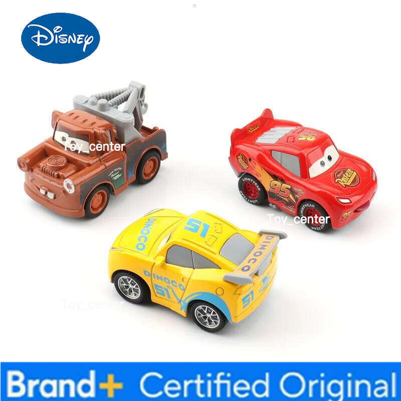 Disney Original 6.5cm Pixar Cars Mini McQueen Mater Jackson Sheriff Metal Pull-Back car Toys for Boys Christmas Gift H2601131
