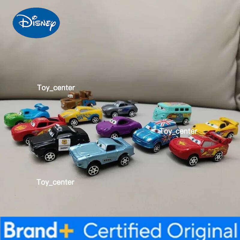 Disney HOT! 12PCS/Set Box Pixar Back Force Lightning Mcqueen Jackson Storm Mater Model Car Toys Christmas Gift for Kids H260113