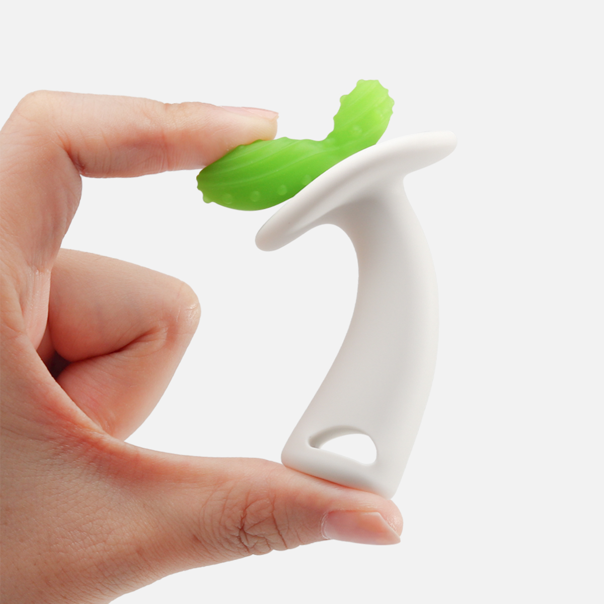 Baby teething stick silicone toy for chewing, 3 months+, boilable, prevents thumb-sucking