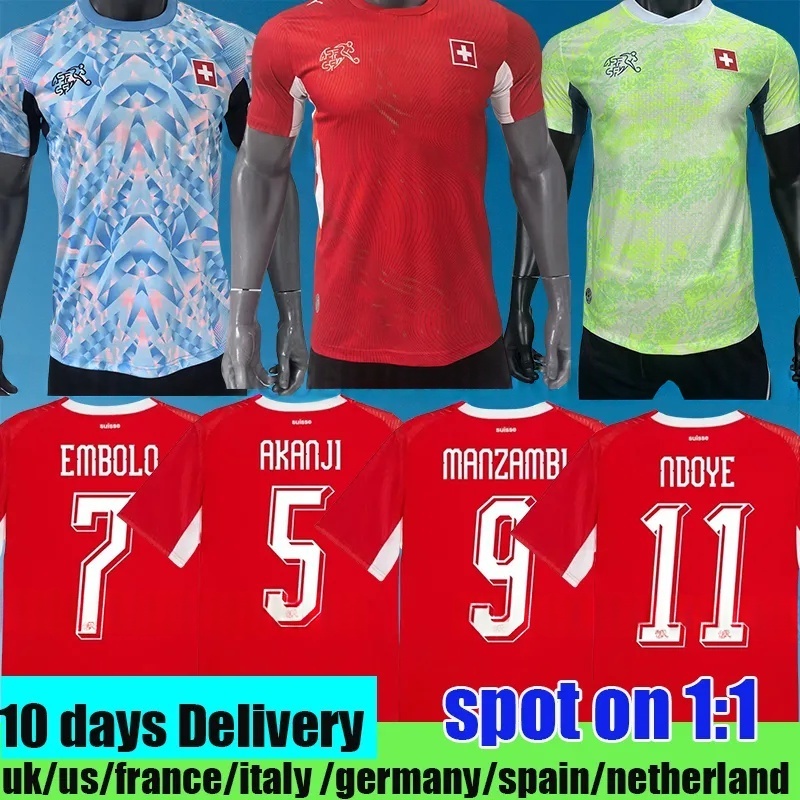 XHAKA Switzerland Football Jerseys 2025-2026 - Home Away Soccer Shirts for Men - Swiss National Team Shaqiri 24 Uniforms